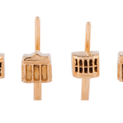 Gold Vermeil White House Tuxedo Studs-Front
